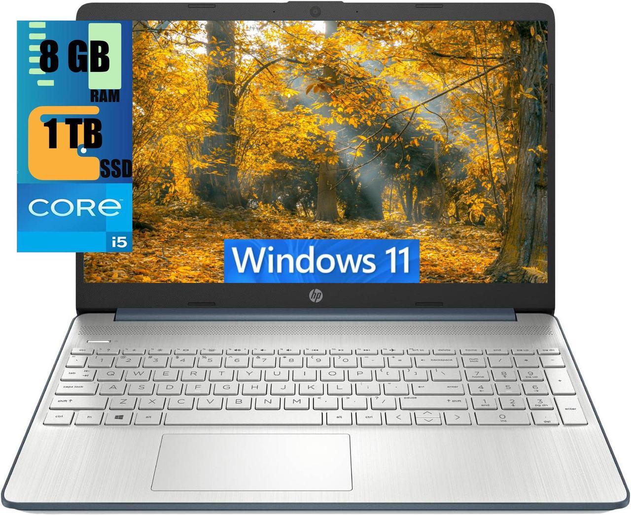 HP 15 Laptop, 15.6" HD Display, Intel Core i3-1115G4 2 Cores Processor, Intel UHD Graphics, 8GB DDR4  1TB PCIe SSD, Wi-Fi, SD Card Reader, HDMI, Webcam, Windows 11