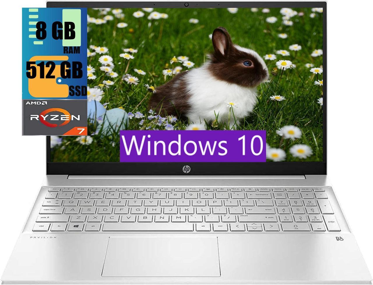 HP Pavilion 15 Laptop, 15.6" FHD Touchscreen, AMD Ryzen 7 5700U(8 Cores, Up to 4.3GHz) Processor, AMD Radeon Graphics, 8GB DDR4  512GB PCIe SSD, Backlit KB, Fingerprint Reader, Windows 10