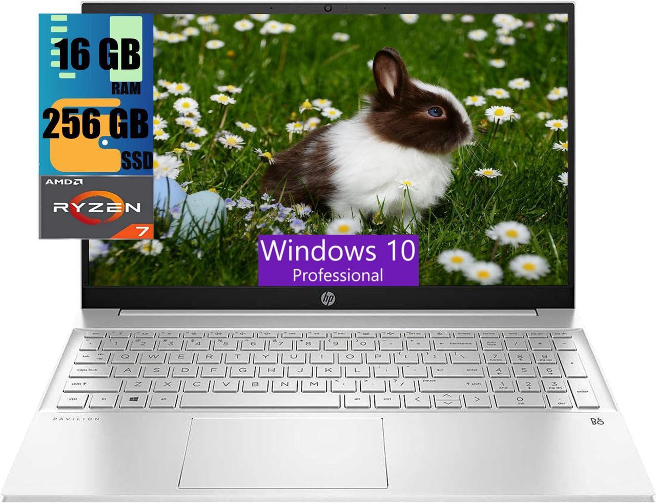 HP Pavilion 15 Laptop, 15.6" FHD Touchscreen, AMD Ryzen 7 5700U(8 Cores, Up to 4.3GHz) Processor, AMD Radeon Graphics, 16GB DDR4  256GB PCIe SSD, Backlit KB, Fingerprint Reader, Windows 10 Pro