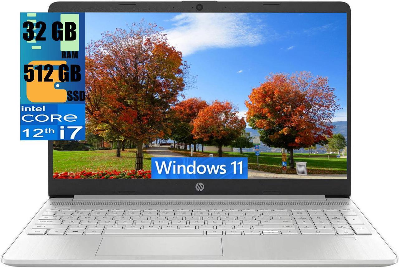 HP 15 Laptop, 15.6" FHD (1920 x 1080) Touchscreen, Intel Core i7-1255U 10-Core Processor, Intel Iris Xe Graphics, 32GB DDR4  512GB PCIe SSD, HD Camera, HDMI, Windows 11