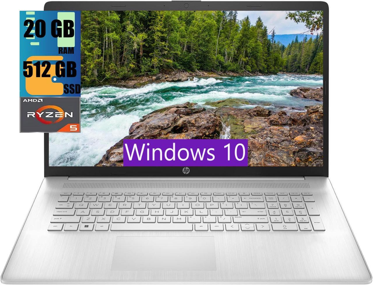 HP 17 Laptop, 17.3" HD Touchscreen, AMD Ryzen 5 5625U 6 Cores Processor, AMD Radeon Graphics, 20GB DDR4  512GB PCIe SSD, 802.11AC WiFi, Bluetooth 5.0, Webcam, Windows 10