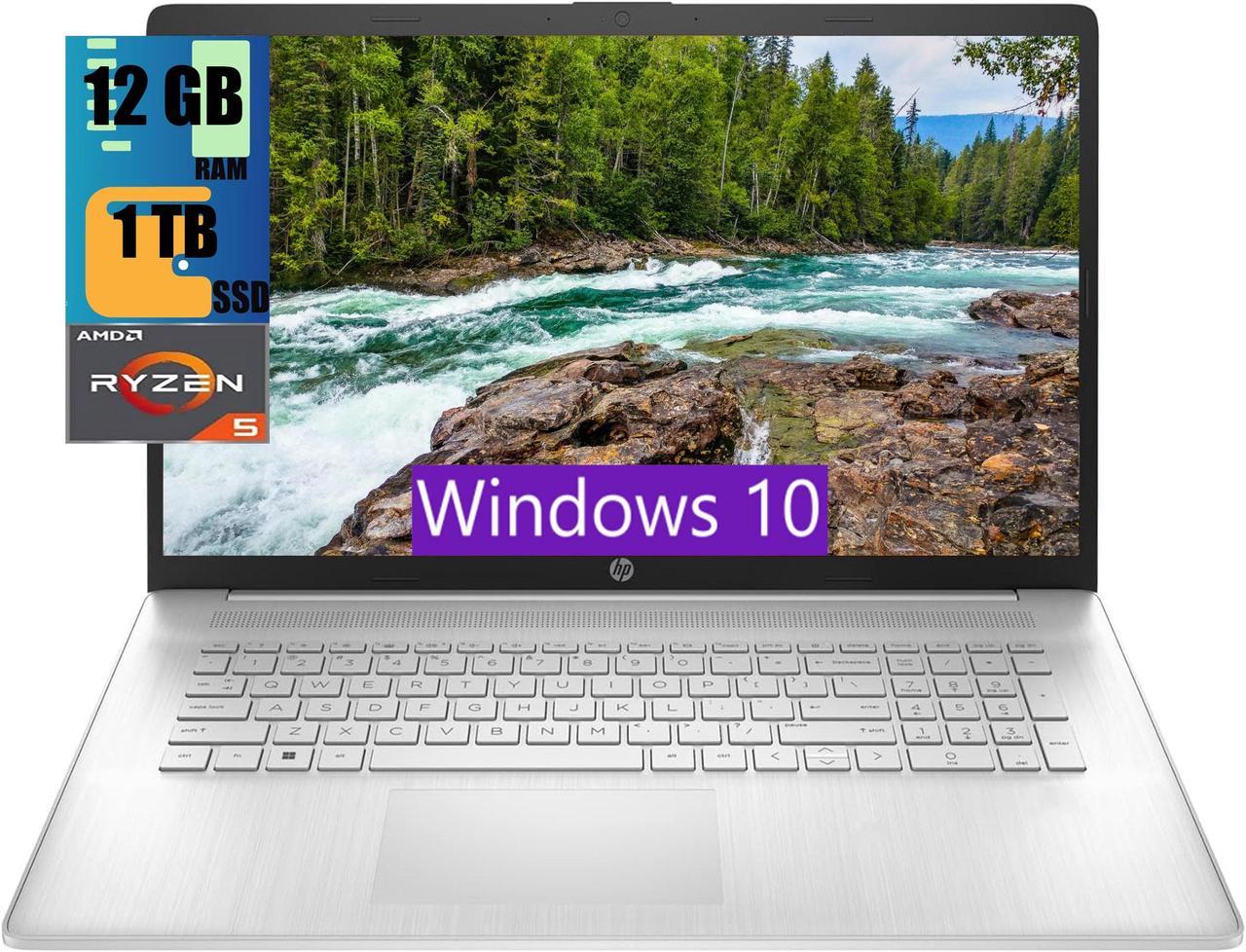 HP 17 Laptop, 17.3" HD Touchscreen, AMD Ryzen 5 5625U 6 Cores Processor, AMD Radeon Graphics, 12GB DDR4  1TB PCIe SSD, 802.11AC WiFi, Bluetooth 5.0, Webcam, Windows 10