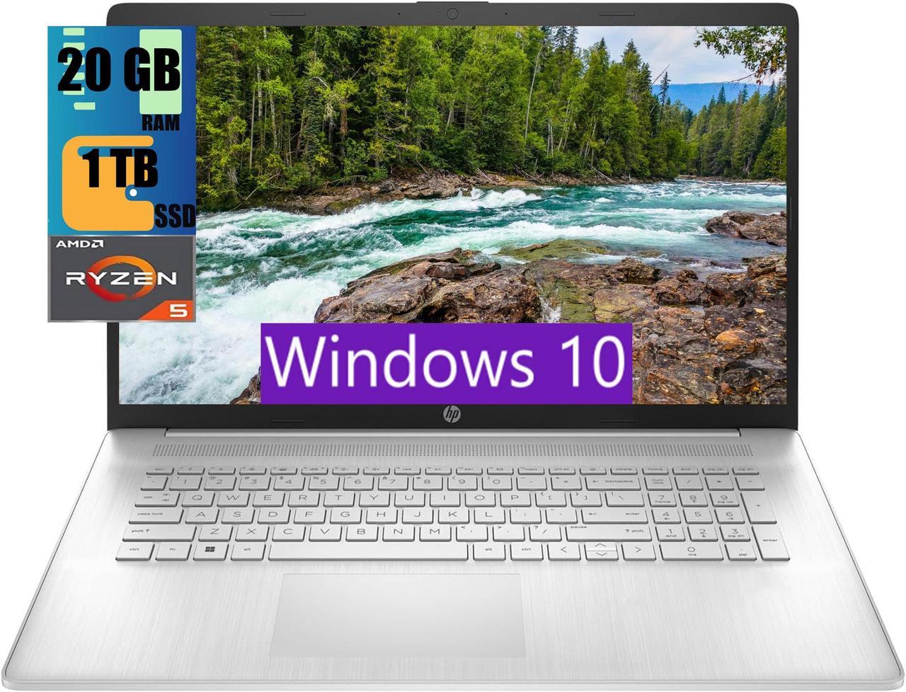 HP 17 Laptop, 17.3" HD Touchscreen, AMD Ryzen 5 5625U 6 Cores Processor, AMD Radeon Graphics, 20GB DDR4  1TB PCIe SSD, 802.11AC WiFi, Bluetooth 5.0, Webcam, Windows 10