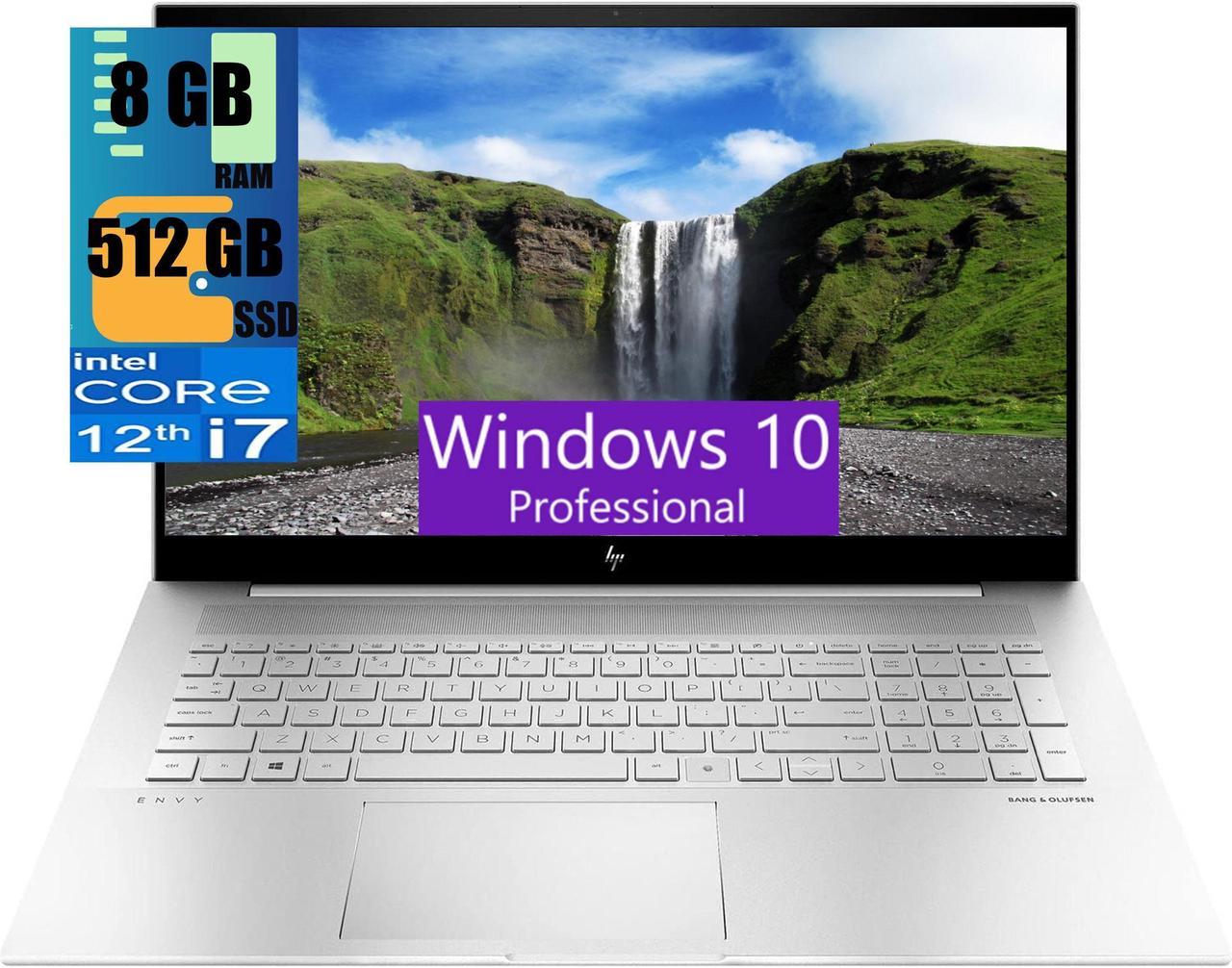 HP Envy 17 Laptop, 17.3" FHD Touchscreen, Intel Core i7-1255U 10-Core Processor, Intel Iris Xe Graphics, 8GB DDR4  512GB PCIe SSD, Backlit Keyboard, Fingerprint Reader, Windows 10 Pro