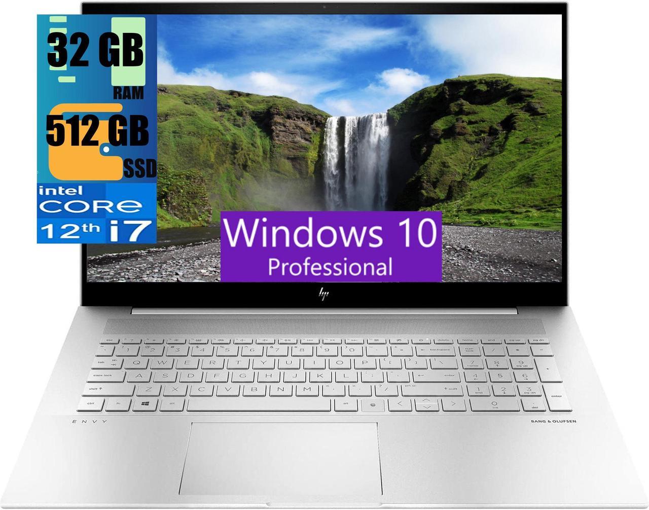 HP Envy 17 Laptop, 17.3" FHD Touchscreen, Intel Core i7-1255U 10-Core Processor, Intel Iris Xe Graphics, 32GB DDR4  512GB PCIe SSD, Backlit Keyboard, Fingerprint Reader, Windows 10 Pro