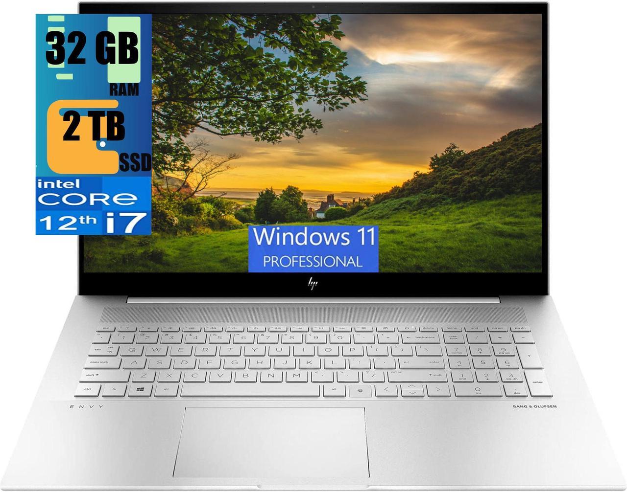 HP Envy 17 Laptop, 17.3" FHD Touchscreen, Intel Core i7-1255U 10-Core Processor, Intel Iris Xe Graphics, 32GB DDR4  2TB PCIe SSD, Backlit Keyboard, Fingerprint Reader, Windows 11 Pro