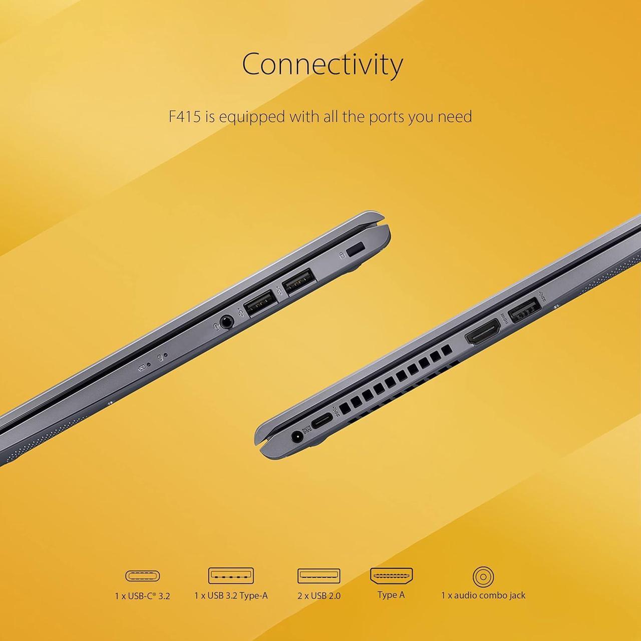 Alt view image 7 of 7 - ASUS VivoBook 14 Laptop, 14" FHD (1920 x 1080) Display, Intel Core i3-1115G4 2 Cores Processor, Intel UHD graphics, 20GB DDR4  1TB PCIe SSD, Backlit Keyboard, HDMI, WiFi, Webcam, Windows 11 Pro