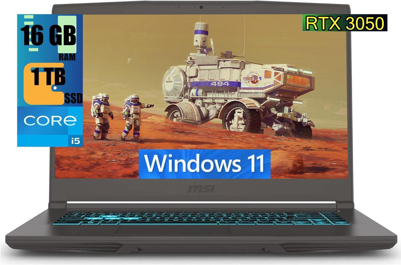 MSI Thin 15 Gaming Laptop, 15.6" FHD 144Hz Display, 12th Gen Intel 8-core i5-12450H Processor, NVIDIA GeForce RTX 3050 4GB Graphic, 16GB DDR4  1TB PCIe SSD, Backlit Keyboard,  Windows 11