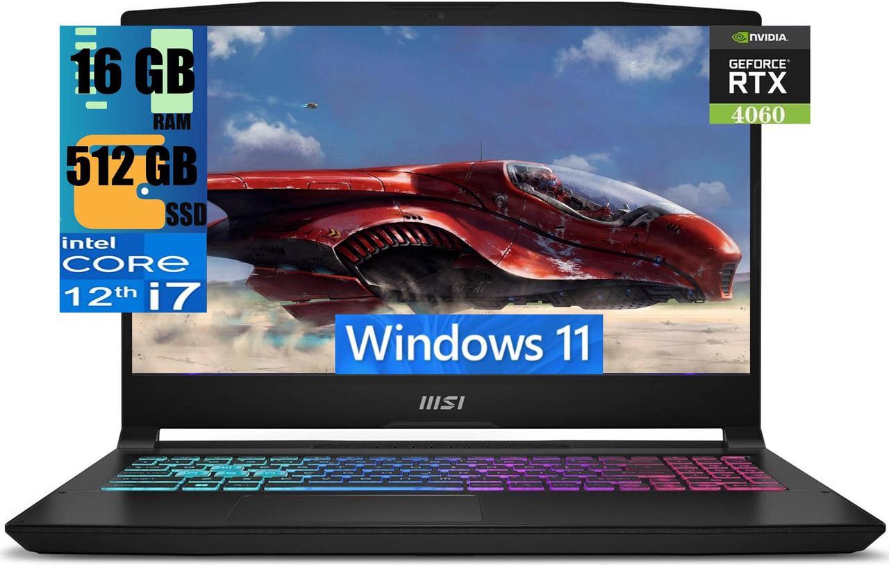 MSI Katana 15 Gaming Laptop, 15.6" FHD 144Hz Display, Intel 10-Core i7-12650H Processor, NVIDIA GeForce RTX 4060 8GB Graphic, 16GB DDR5  512GB PCIe SSD, RGB Backlit Keyboard, Windows 11