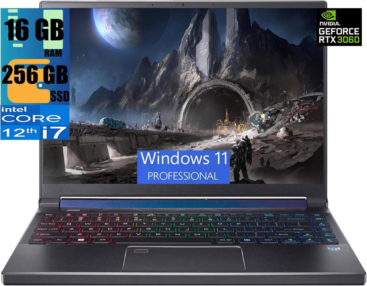 Acer Predator Triton 300 SE 14 Gaming Laptop, 14" FHD+ IPS 165Hz Display, Intel 14-Core i7-12700H Processor, NVIDIA GeForce RTX 3060 6GB, 16GB  DDR4  256GB  PCIe SSD, RGB Backlit, Windows 11 Pro