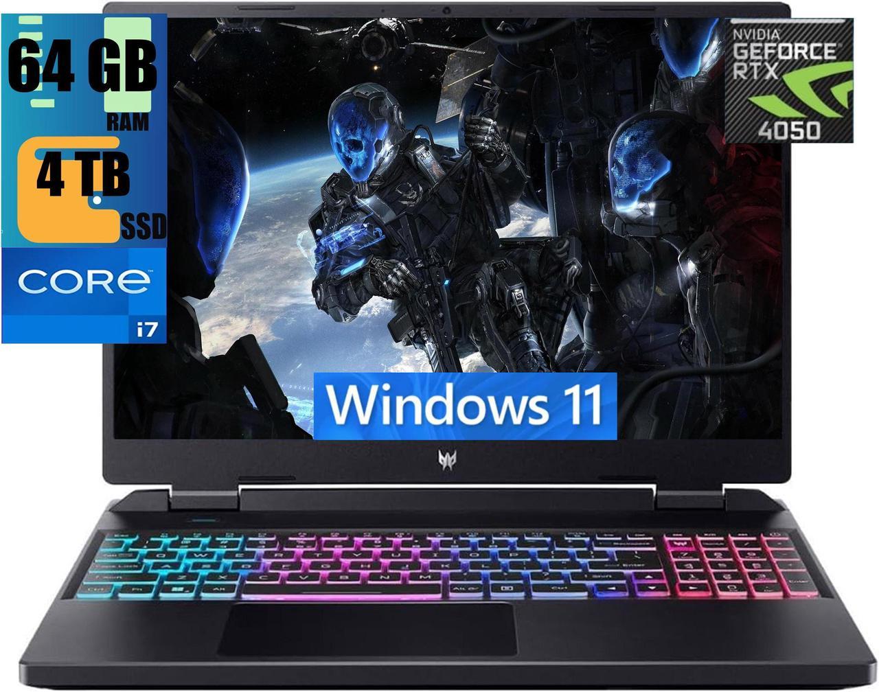 Acer Predator Helios 16 Gaming Laptop, 16" FHD+ 165Hz Display, Intel 16-Core i7-13700HX Processor, NVIDIA GeForce RTX 4050 6GB GDDR6, 64GB DDR5  4TB PCIe SSD, RGB Backlit Keyboard, Windows 11