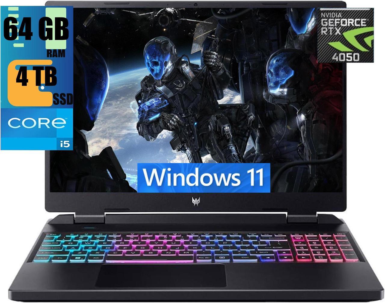 Acer Predator Helios Neo 16 Gaming Laptop, 16" FHD+ 165Hz Display, Intel 14-Core i5-13500HX Processor, NVIDIA GeForce RTX 4050 6GB GDDR6, 64GB DDR5  4TB PCIe SSD, RGB Backlit USB-C, Windows 11