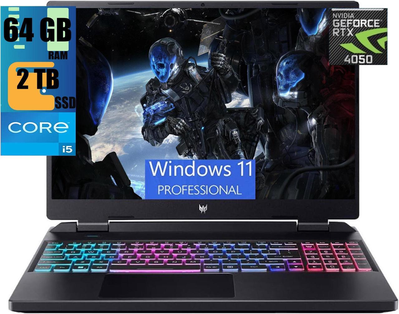 Acer Predator Helios Neo 16 Gaming Laptop, 16" FHD+ 165Hz Display, Intel 14-Core i5-13500HX Processor, NVIDIA GeForce RTX 4050 6GB GDDR6, 64GB DDR5  2TB PCIe SSD, RGB Backlit, Windows 11 Pro