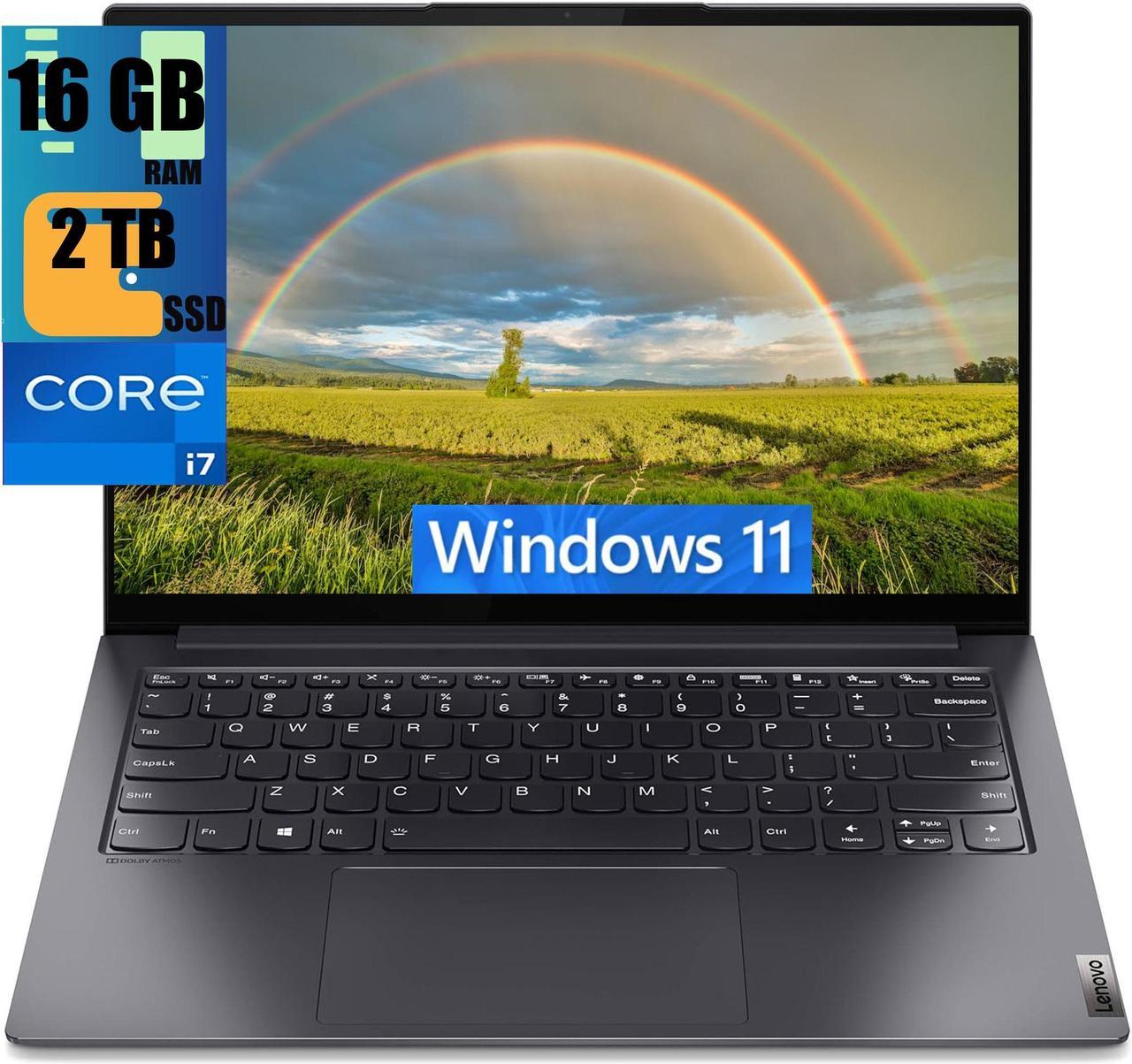 Lenovo IdeaPad Slim 7 Pro 14 Laptop, 14" 2880x1800 Touchscreen, Intel Core i7-11370H 4-Core Processor, Intel Iris Xe Graphics, 16GB  DDR4  2TB PCIe SSD, Backlit KB, Windows 11 Home