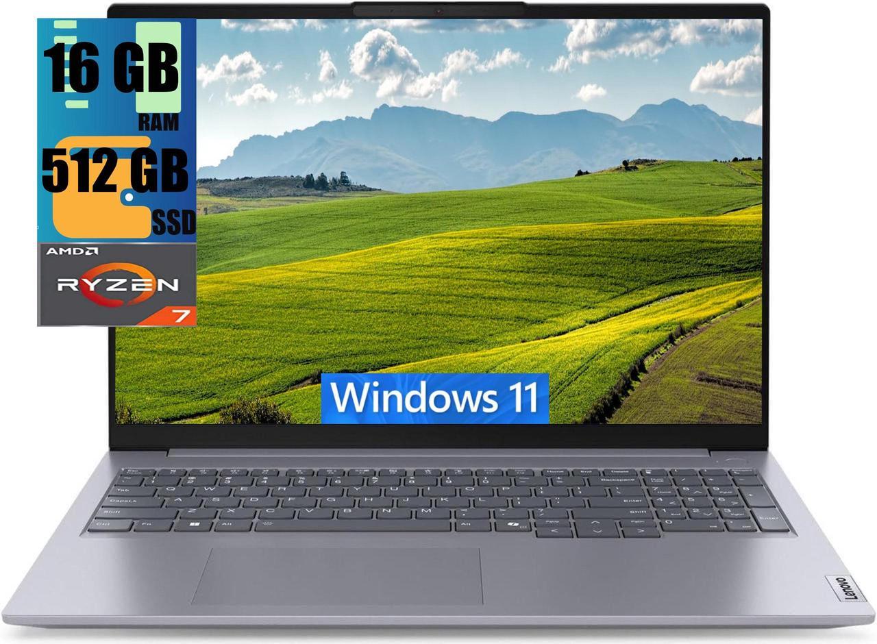 Lenovo ThinkBook 16 G7 Business Laptop, 16" WUXGA Touchscreen, AMD Ryzen 7 7735HS 8-Core Processor, AMD Radeon 680M Graphics, 16GB DDR4  512GB PCIe SSD, Backlit, Fingerprint, Windows 11