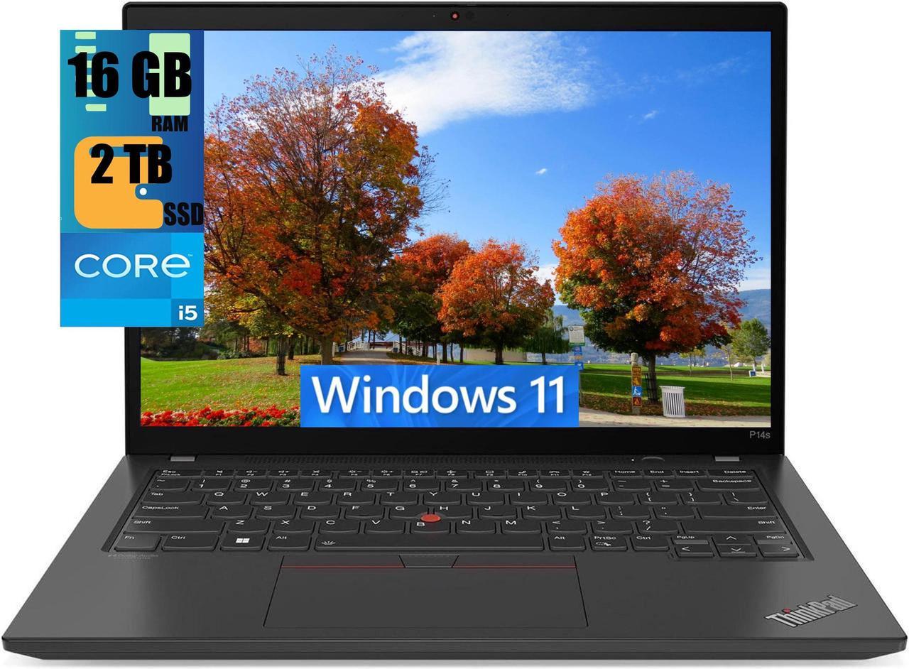 Lenovo ThinkPad P14s Gen 4 Laptop, 14" FHD + (1920 x 1200) Display, AMD Hexa-core Ryzen 5 PRO 7540U Processor, AMD Radeon 740M Graphic, 16GB  DDR4  2TB PCIe SSD, Backlit Keyboard, Windows 11 Home