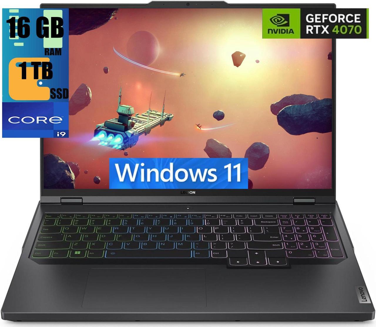 Lenovo Legion Pro 5i 16 Gaming Laptop, 16" 240Hz WQXGA Display, Intel Core i9-13900HX 24 cores Processor, NVIDIA GeForce RTX 4070 8GB GDDR6, 16GB DDR5  1TB PCIe SSD, Wi-Fi 6E, Windows 11