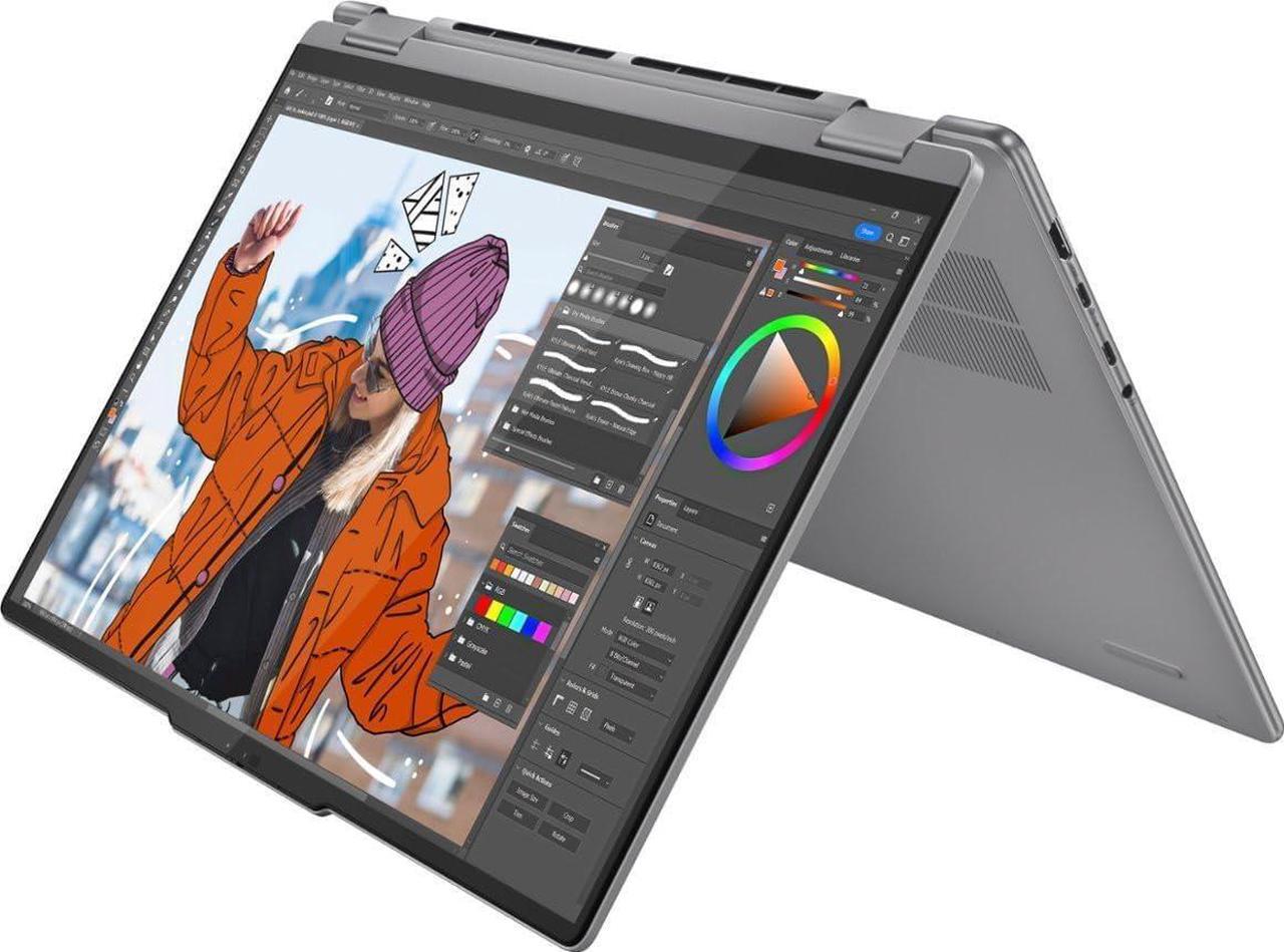 Alt view image 3 of 6 - Lenovo Yoga 7 16 2-in-1 Gaming Laptop, 16" FHD+ Touchscreen, AMD Octa-core Ryzen 7 8840HS Processor, AMD Radeon 780M Graphics, 16GB  DDR4  512GB   PCIe SSD, Backlit Fingerprint, Windows 11 Pro