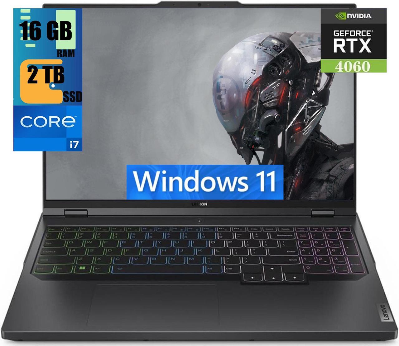 Lenovo Legion Pro 5 16 Gaming Laptop, 16" WQXGA 165Hz, Intel 16-Core i7-13700HX Processor, NVIDIA GeForce RTX 4060 8GB Graphics, 16GB DDR5  2TB PCIe SSD, RGB Backlit KB, Wi-Fi 6, Windows 11