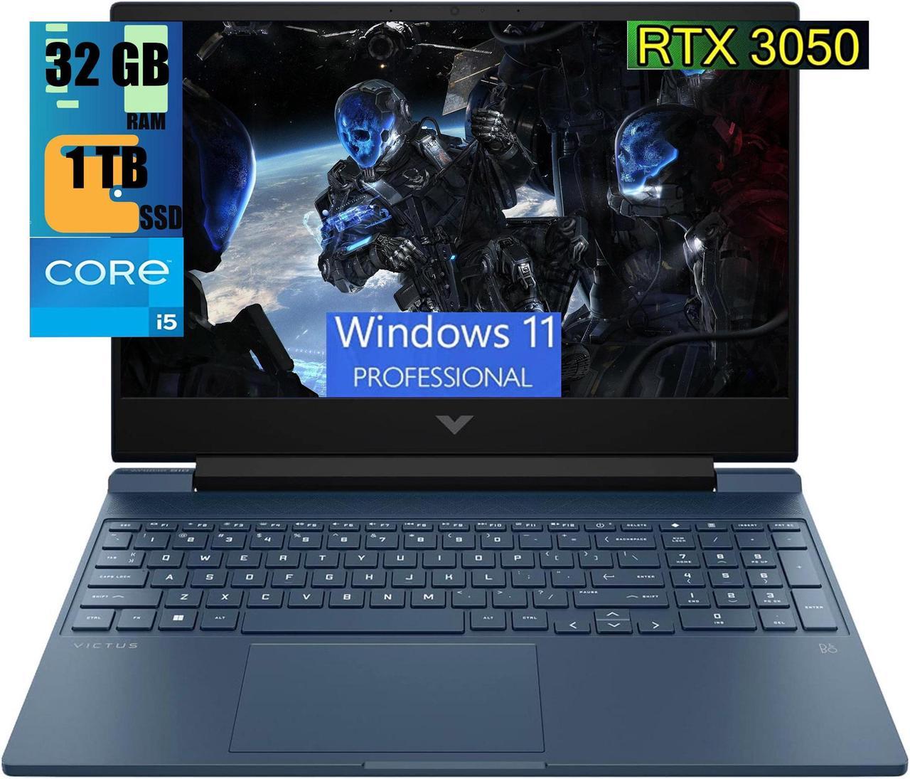 HP Victus 15 Gaming Laptop, 15.6" FHD 144Hz Display, Intel Core i5-12450H 8-core Processor, NVIDIA GeForce RTX 3050 4GB GDDR6, 32GB DDR4  1TB PCIe SSD, Backlit Keyboard, Wi-Fi 6, Windows 11 Pro