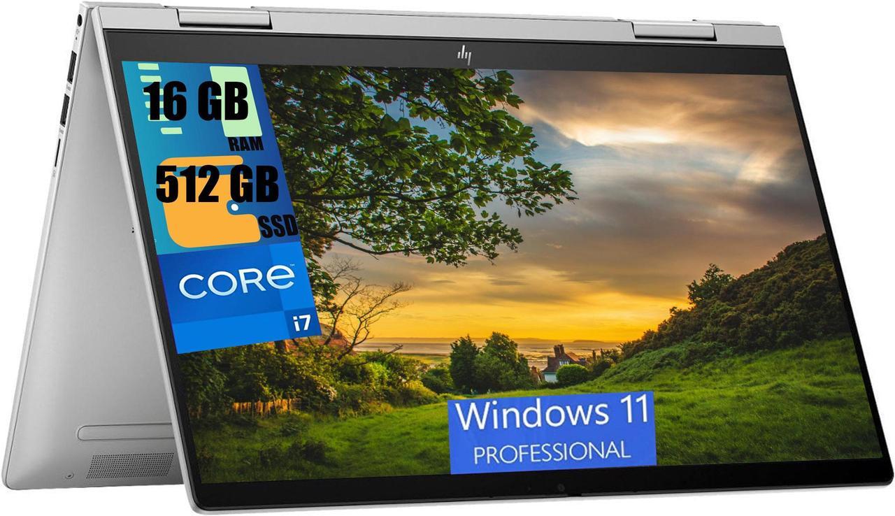 Main image of HP Envy X360 14 2-in-1 Laptop, 14" FHD Touchscreen, Intel 10-Core i7-1355U Processor, Intel Iris Xe Graphics, 16GB  DDR4  512GB   PCIe SSD, Backlit Keyboard, Fingerprint, Wi-Fi 6E, Windows 11 Pro