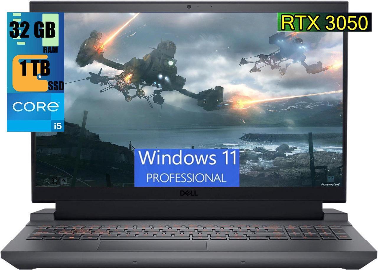 DELL G15 5530 15 Gaming Laptop, 15.6" FHD 120Hz Display, Intel 10-core i5-13450HX Processor, NVIDIA GeForce RTX 3050 6GB Graphic, 32GB DDR5  1TB PCIe SSD, Backlit Keyboard, Windows 11 Pro