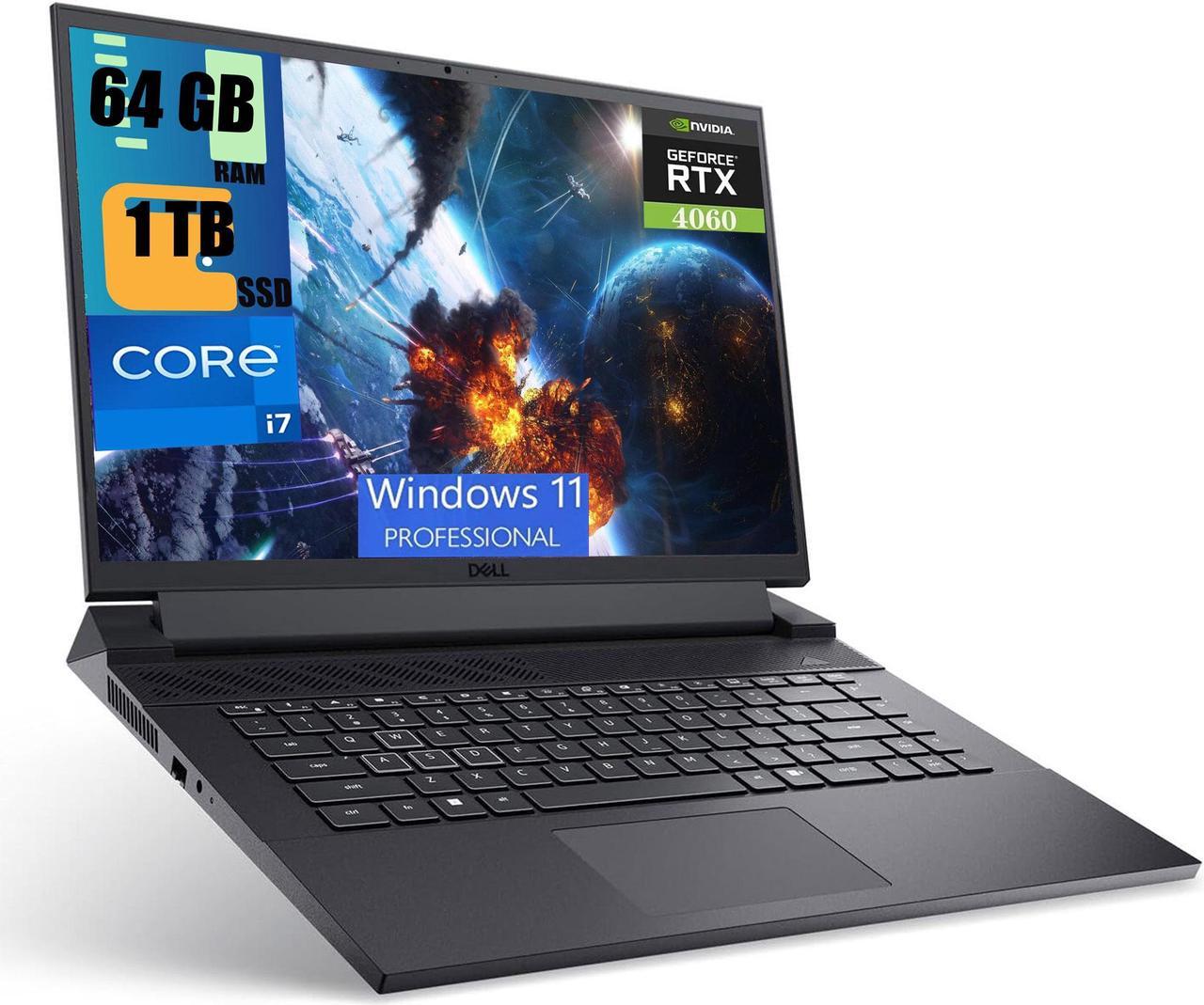 DELL G16 7630 16 Gaming Laptop, 16" QHD+ 240Hz Display, Intel 14-Core i7-13650HX Processor, NVIDIA GeForce RTX 4060 8GB Graphic, 64GB DDR5  1TB PCIe SSD, RGB Backlit Keyboard, Windows 11 Pro