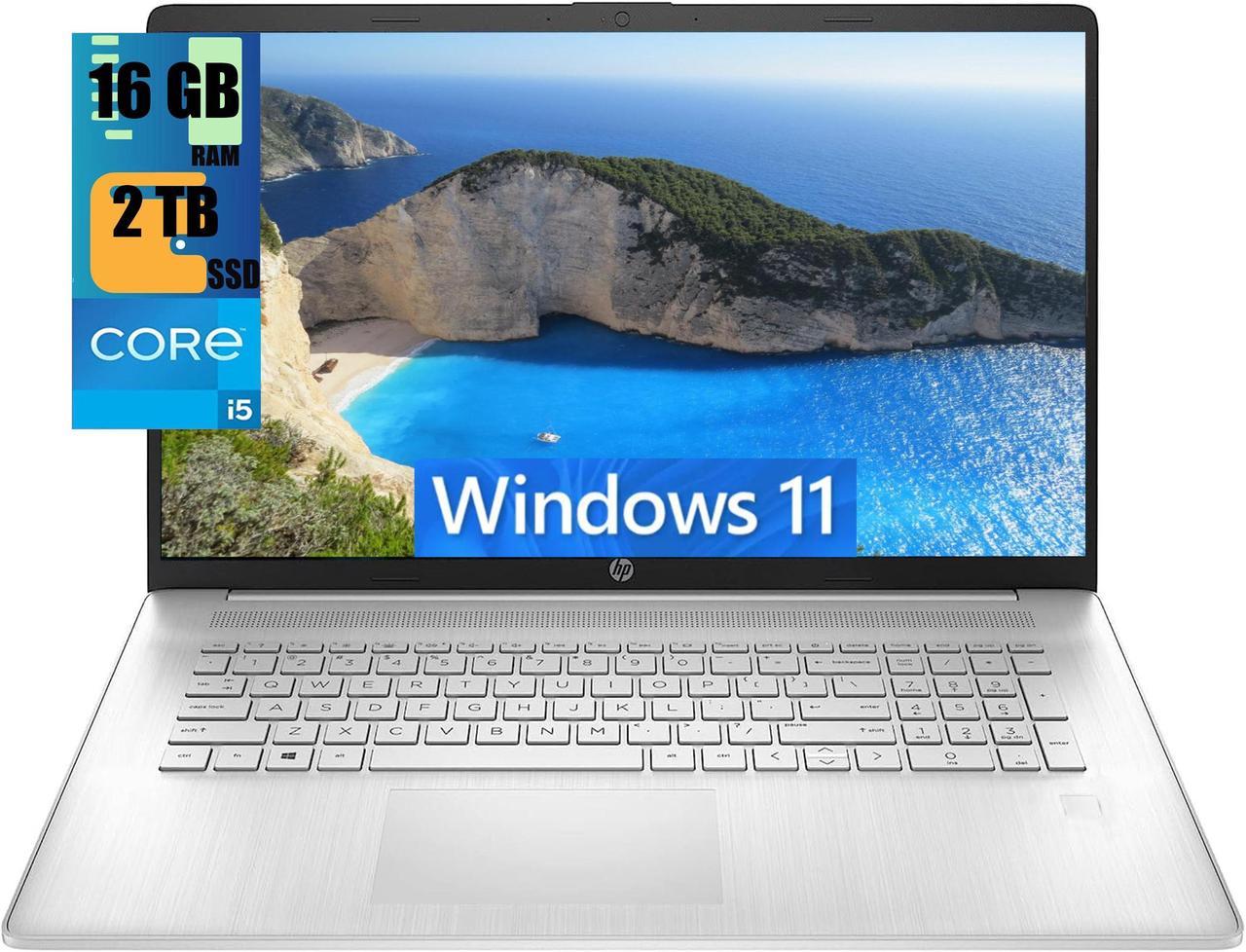 HP 17 Laptop, 17.3" HD+ Touchscreen, Intel Core i5-1334U 10 Cores Processor, Intel Iris Xe Graphics, 16GB DDR4  2TB PCIe SSD, Wi-Fi 6, Backlit Keyboard, Fingerprint Reader, Windows 11