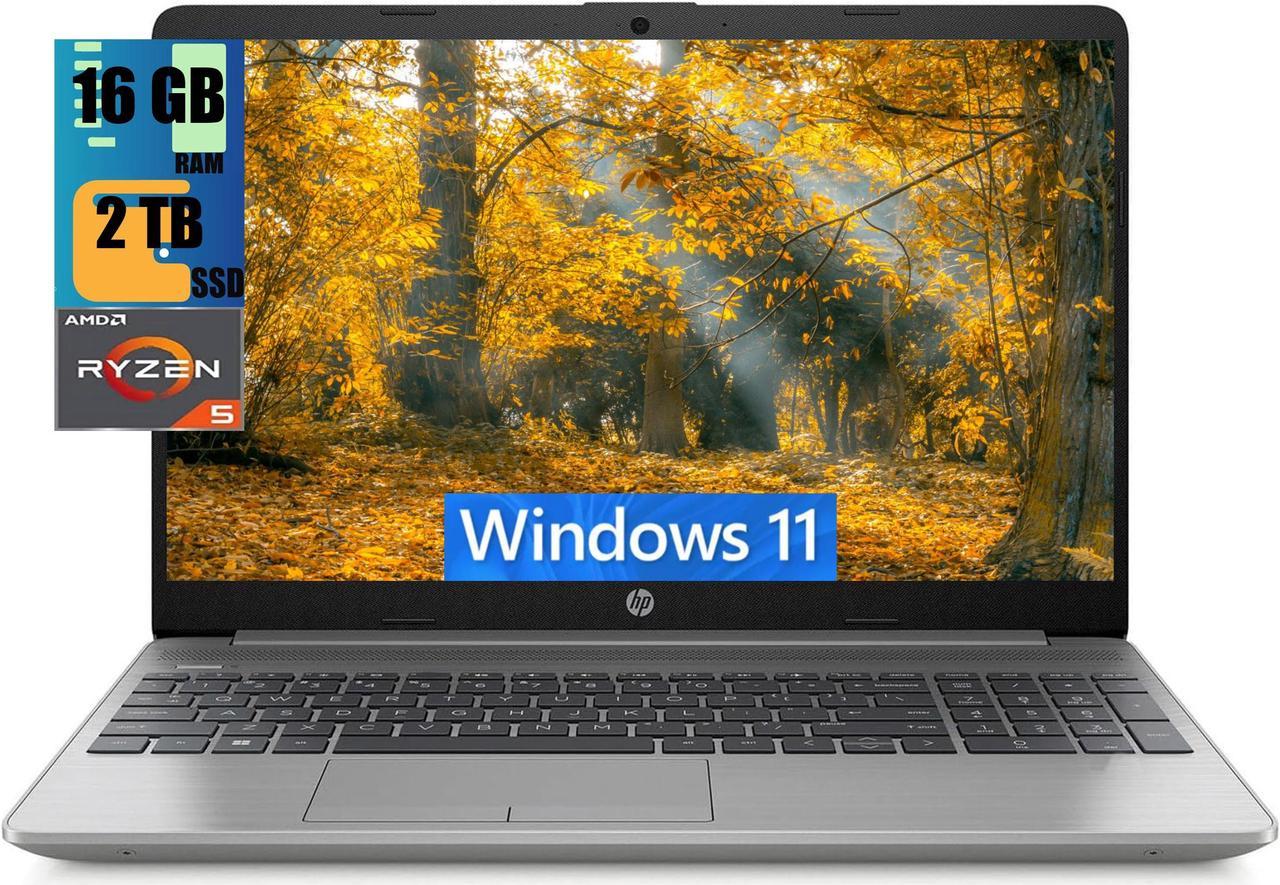 HP 255 G9 15 Laptop, 15.6" FHD (1920 x 1080) Display, AMD Ryzen 5 5625U 6 Cores Processor, AMD Radeon Graphics, 16GB DDR4  2TB PCIe SSD, Webcam, HDMI, Wi-Fi 6, Windows 11