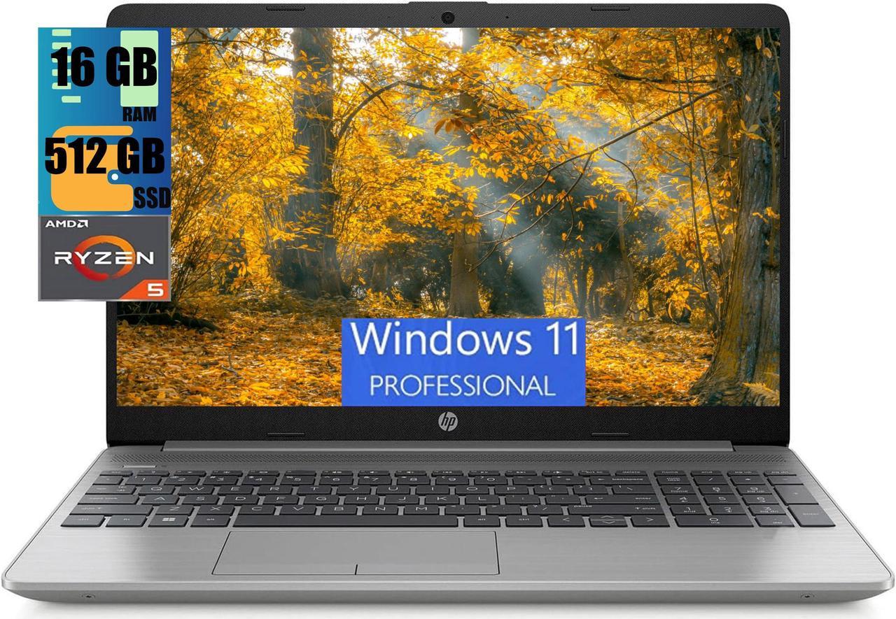 HP 255 G9 15 Laptop, 15.6" FHD (1920 x 1080) Display, AMD Ryzen 5 5625U 6 Cores Processor, AMD Radeon Graphics, 16GB DDR4  512GB PCIe SSD, Webcam, HDMI, Wi-Fi 6, Windows 11 Pro