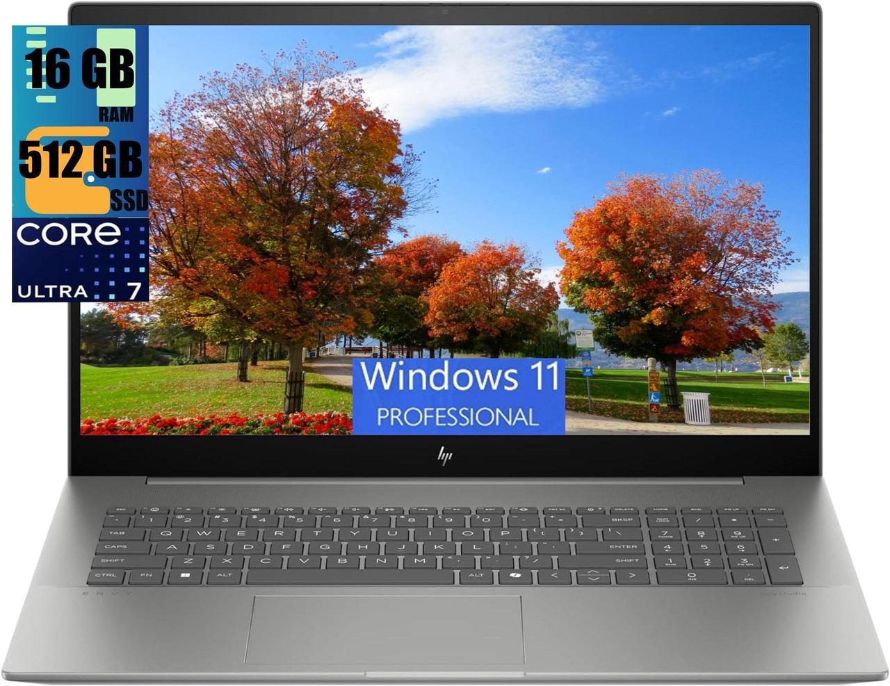 HP Envy 17 Business Laptop, 17.3" FHD Touchscreen, Intel Core Ultra 7 155H 16 Cores Processor, Intel Arc Graphics, 16GB DDR4  512GB PCIe SSD, HDMI, Webcam, Backlit KB, Wi-Fi 7, Windows 11 Pro