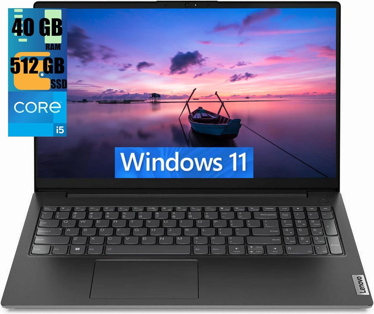 Lenovo V15 Gen 3 Business Laptop, 15.6" FHD Display, Intel Core i5-1235U 10 Cores Processor, Intel UHD Graphics, 40GB DDR4  512GB PCIe SSD, Webcam, Numeric Keypad, HDMI, RJ45, Wi-Fi, Windows 11