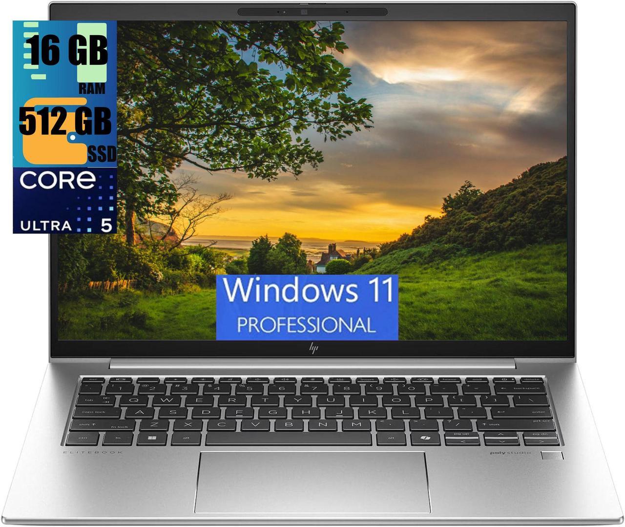 HP EliteBook 840 G11 14 Business Laptop, 14.0" UXGA Display, Ultra 5-125U 12-Cores Processor, Intel Graphics, 16GB DDR4  512GB PCIe SSD, Backlit KYB, FP Reader, 2 Thunderbolt 4, Windows 11 Pro