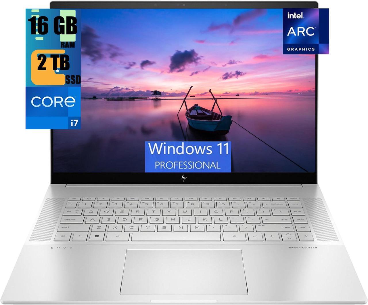 HP Envy 16 Laptop, 16.0" QXGA (2560x1600) 120Hz Display, Intel Core i7-13700H 14-Cores Processor, Intel Arc A370M 4GB GDDR6, 16GB DDR4  2TB PCIe SSD, Backlit KB, Thunderbolt 4, Windows 11 Pro