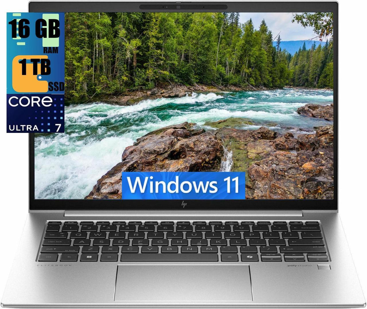 HP EliteBook 840 G11 14 Business Laptop, 14.0" FHD+ Touchscreen, Intel Core Ultra 7 155U 12-Cores Processor, Intel Graphics, 16GB DDR4  1TB PCIe SSD, Backlit KB, Fingerprint, Windows 11