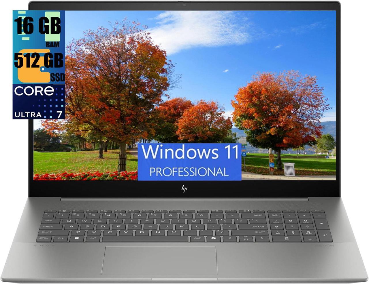 HP Envy 17 Business Laptop, 17.3" 4K UHD Display, Intel Ultra 7-155H 16-Cores Processor, Intel Arc Integrated Graphics, 16GB DDR4  512GB PCIe SSD, Backlit KB, 2 Thunderbolt 4, Windows 11 Pro