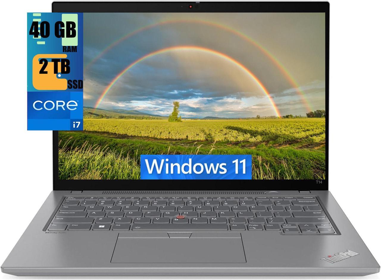 Lenovo ThinkPad T14 Gen 4 Business Laptop, 14.0" UXGA Touchscreen, Intel Core i7-1355U 10-Cores Processor, Intel UHD Graphics, 40GB DDR4  2TB PCIe SSD, Backlit KYB, Fingerprint, Windows 11