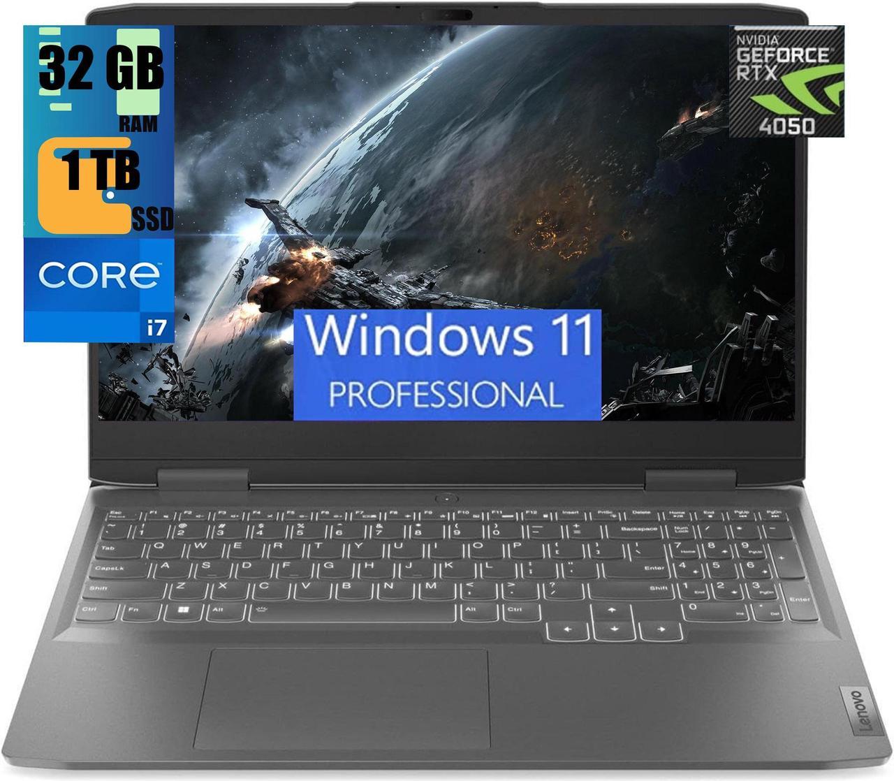 Lenovo LOQ 15 Gaming Laptop, 15.6" 144 Hz IPS FHD Display, Intel Core i7-13700H 14-Cores Processor, GeForce RTX 4050 6GB GDDR6, 32GB DDR5  1TB PCIe SSD, WiFi 6, HD Webcam, Windows 11 Pro