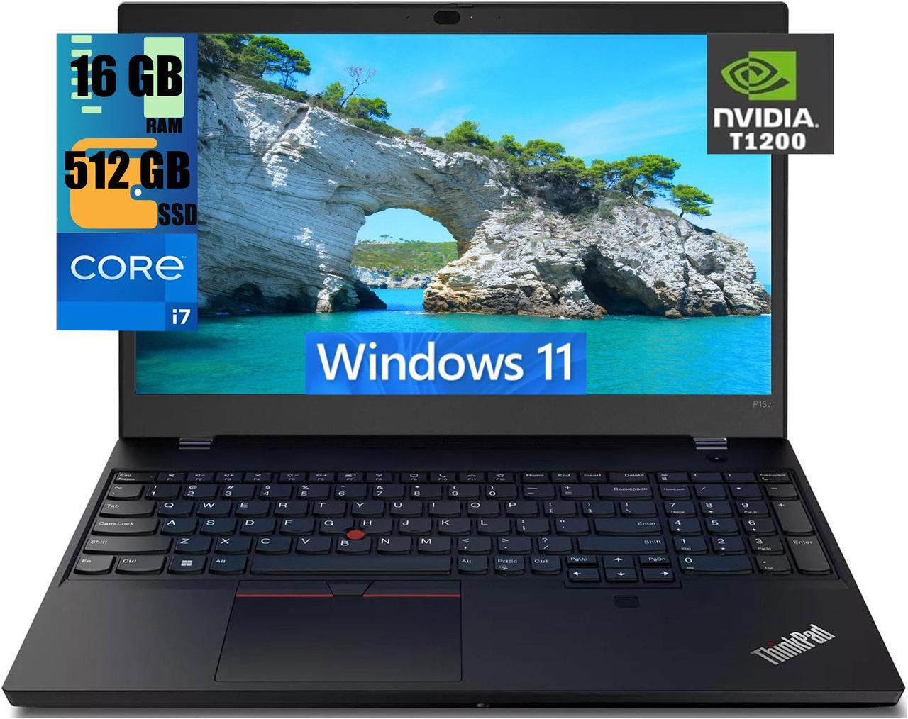 Main image of Lenovo ThinkPad P15v Gen 3 Laptop, 15.6" FHD Display, Intel Core i7-12700H 14 Cores Processor, NVIDIA T1200 4 GB GDDR6, 16GB DDR4  512GB PCIe SSD, HDMI, Webcam, Fingerprint, Windows 11