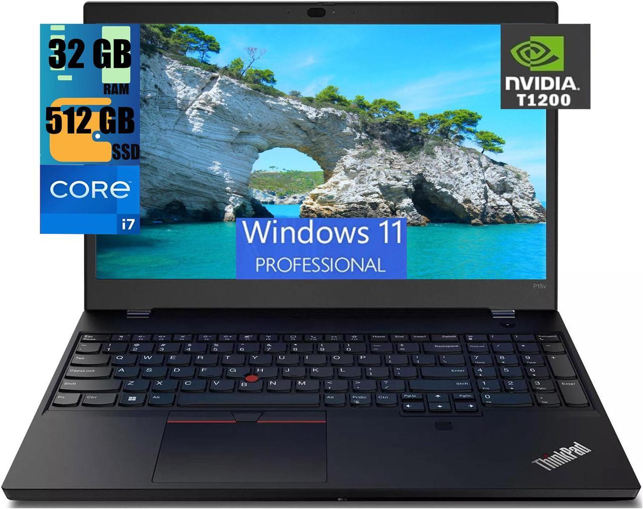 Lenovo ThinkPad P15v Gen 3 Laptop, 15.6" FHD Display, Intel Core i7-12700H 14 Cores Processor, NVIDIA T1200 4 GB GDDR6, 32GB DDR4  512GB PCIe SSD, HDMI, Webcam, Fingerprint, Windows 11 Pro