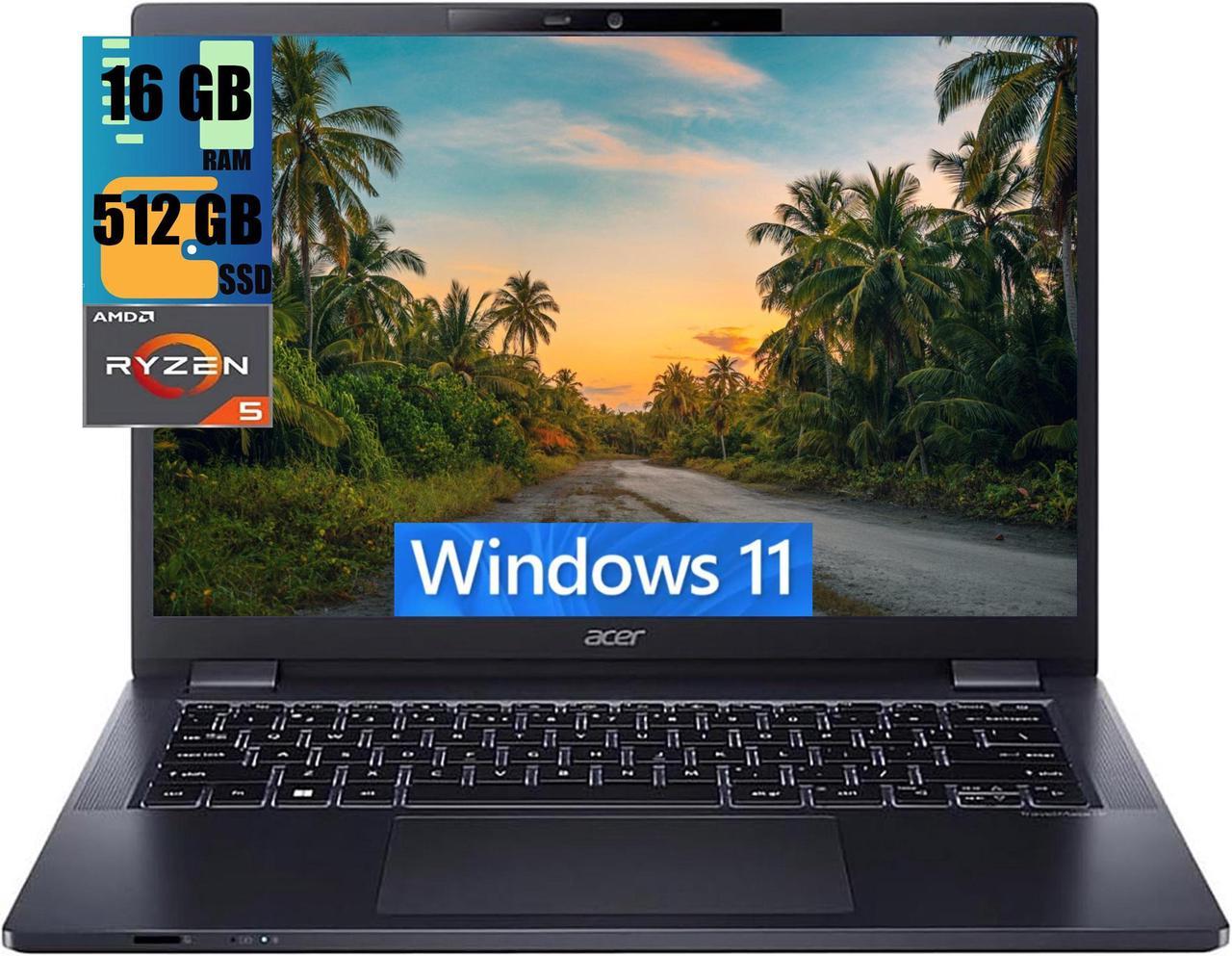 acer Ultra Thin & Light Professional Laptop 14.0" WUXGA Display, Ryzen 5 PRO 6650U 6-Cores Processor, AMD Radeon 660M Graphics, 16GB DDR4  512GB PCIe SSD, Backlit KB, Fingerprint, Windows 11