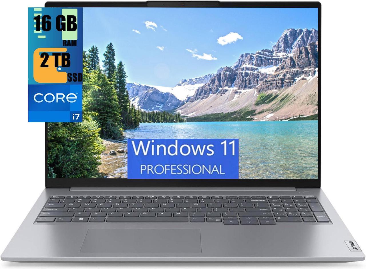 Lenovo ThinkBook 16 Gen 6 Laptop, 16.0" FHD+ Touchscreen, Intel Core i7-1355U 10-Cores Processor, Intel Iris Xe Graphics, 16GB DDR4  2TB PCIe SSD, Backlit KYB, Fingerprint, Windows 11 Pro