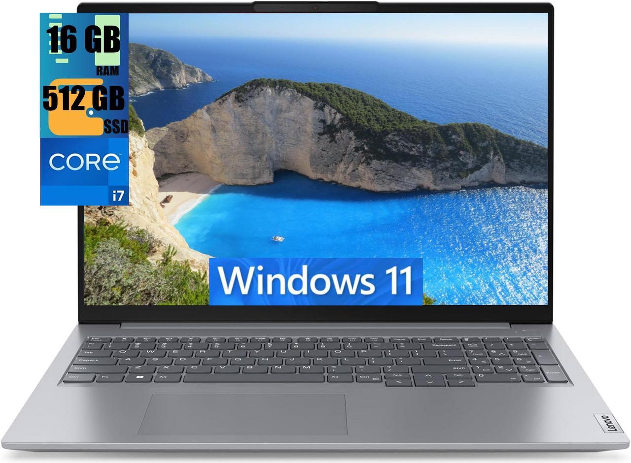 Lenovo ThinkBook 16 Gen 6 Business Laptop, 16.0" UXGA Touchscreen, Intel Core i7-1355U 10-Cores Processor, Intel Iris Xe Graphics, 16GB DDR4  512GB PCIe SSD, Backlit KYB, FP Reader, Windows 11