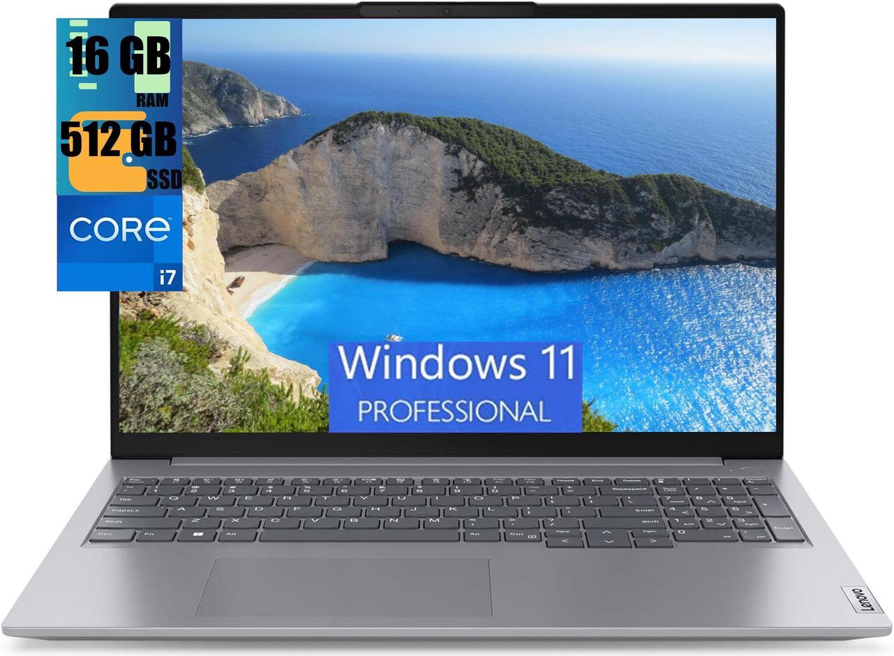 Lenovo ThinkBook 16 Gen 6 Business Laptop, 16.0" UXGA Touchscreen, Intel Core i7-1355U 10-Cores Processor, Intel Iris Xe Graphics, 16GB DDR4  512GB PCIe SSD, Backlit KYB, FP Reader, Windows 11 Pro