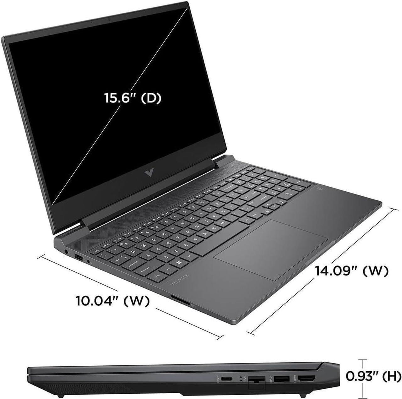 Alt view image 6 of 6 - HP Victus 15 Gaming Laptop, 15.6" FHD 144Hz Display, AMD Ryzen 5 7535HS 6 Cores Processor, AMD Radeon RX 6550M Graphics, 16GB DDR5  512GB PCIe SSD, Wi-Fi 6 Backlit Keyboard, Windows 11
