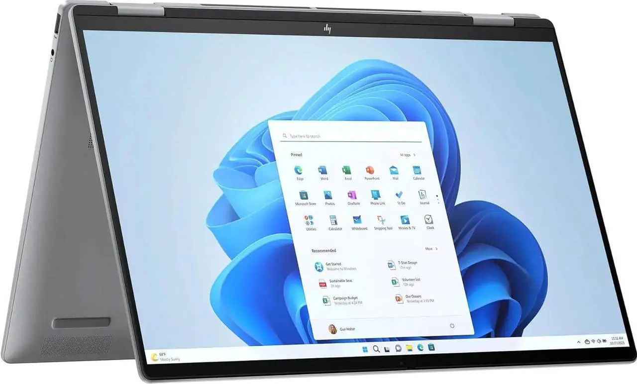 Alt view image 2 of 7 - HP Envy x360 2-in-1 16 Laptop, 16" WUXGA 1920 x 1200 Touchscreen, AMD Ryzen 5 8640HS 6-Core Processor, AMD Radeon Graphics, 8GB  DDR4  256GB  PCIe SSD, Backlit KB, Wi-Fi 6E, Windows 11 Pro
