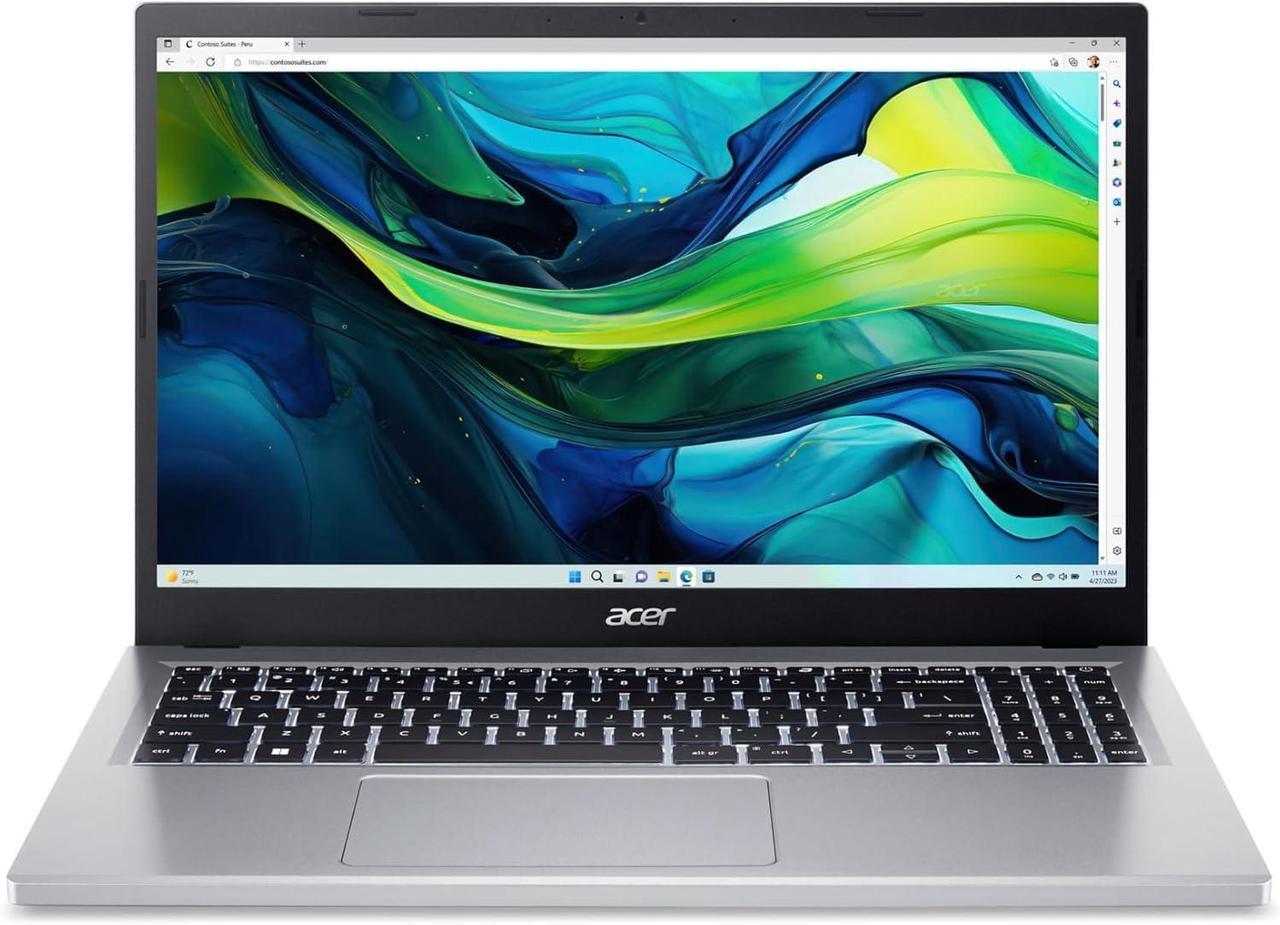 Alt view image 2 of 7 - Acer Aspire Go 15 Slim Laptop, 15.6" Full HD Display, Intel Core i3-N305 8 Cores Processor, Intel UHD Graphics, 8GB  DDR4  256GB  PCIe SSD, Wi-Fi 6, Bluetooth 5.1, HDMI, Webcam, Windows 11 Pro