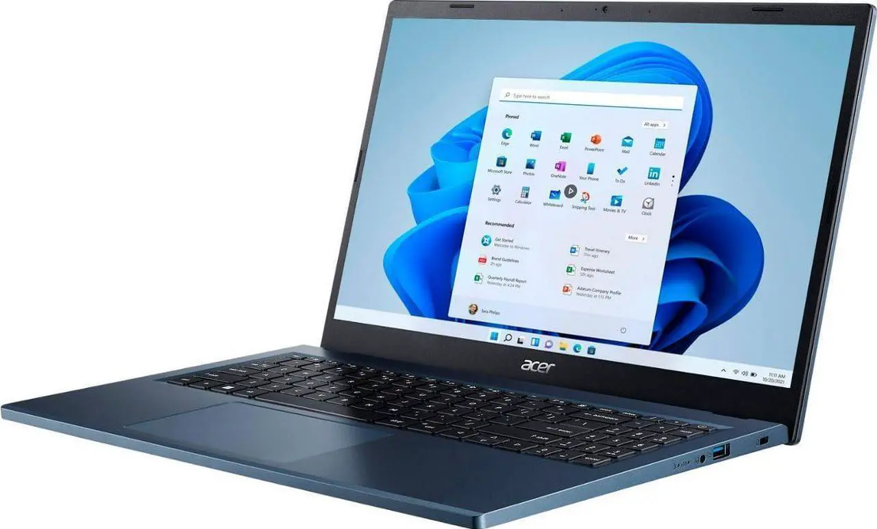 Alt view image 3 of 7 - Acer Aspire 3 15 Laptop, 15.6" FHD (1920 x 1080) Touchscreen, AMD Ryzen 5 7520U 4 Cores Processor, AMD Radeon Graphics, 8GB  DDR4  256GB  PCIe SSD, Wi-Fi 6, Windows 11 Pro