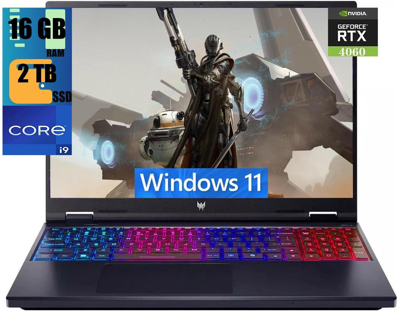 Main image of Acer Predator Helios Neo 16 Gaming Laptop, 16" WUXGA 165Hz Display, Intel Core i9-14900HX 24-Core Processor, NVIDIA GeForce RTX 4060 8GB Graphic, 16GB DDR5  2TB PCIe SSD, RGB Backlit, Windows 11
