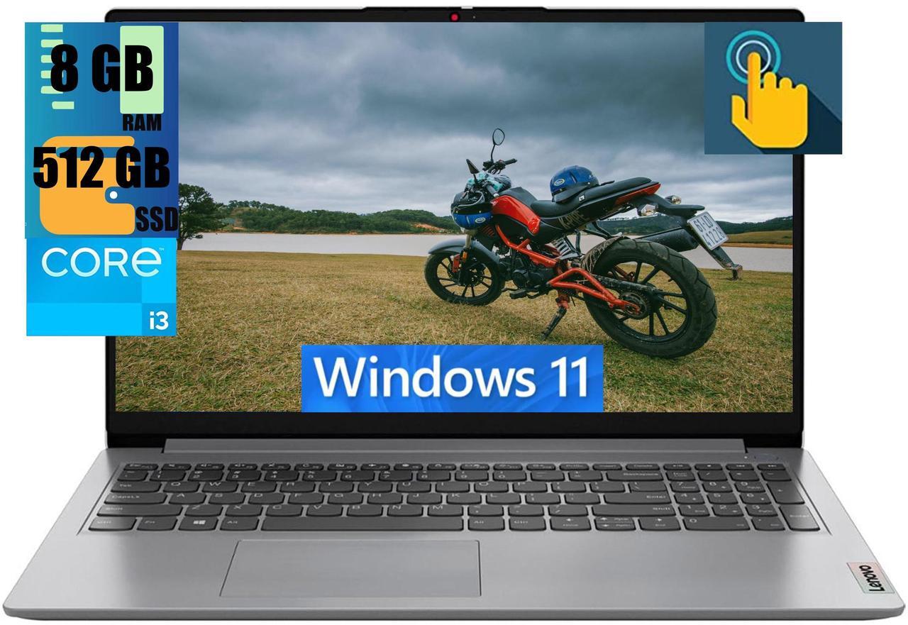 Main image of Lenovo Ideapad 1i 15 Laptop, 15.6" FHD (1920x1080) Touchscreen, Intel Core i3-1215U 6-core processor, Intel UHD Graphics, 8GB DDR4  512GB PCIe SSD, Wi-Fi, HDMI, Windows 11